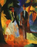 August Macke People by a Blue Lake oil painting picture wholesale